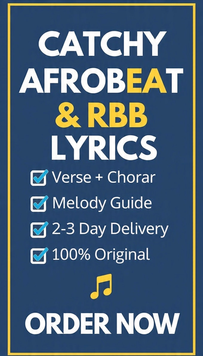write professional song lyrics in any genre