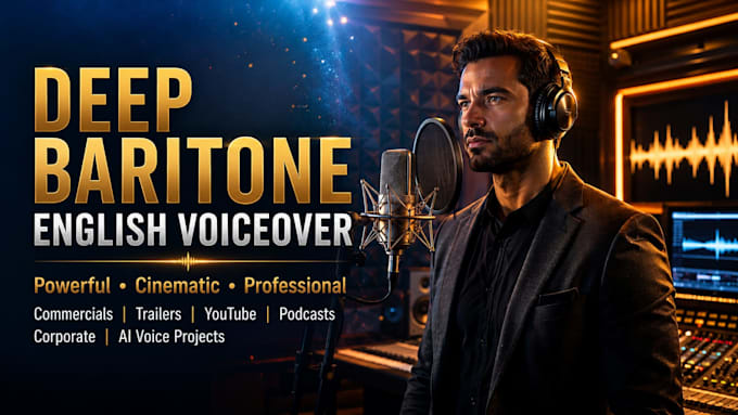 a deep baritone english voice over