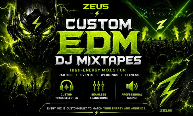 create a professional edm dj mix for your event or party