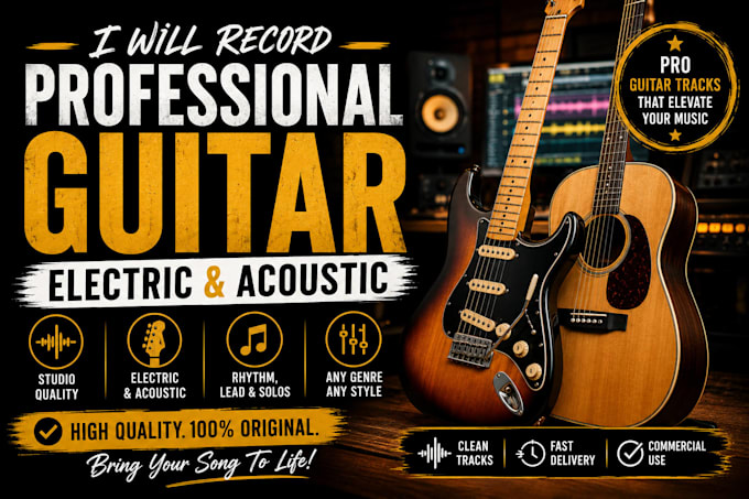 record epic electric guitar solos or rhythm tracks
