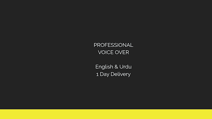 do professional english and urdu voice over