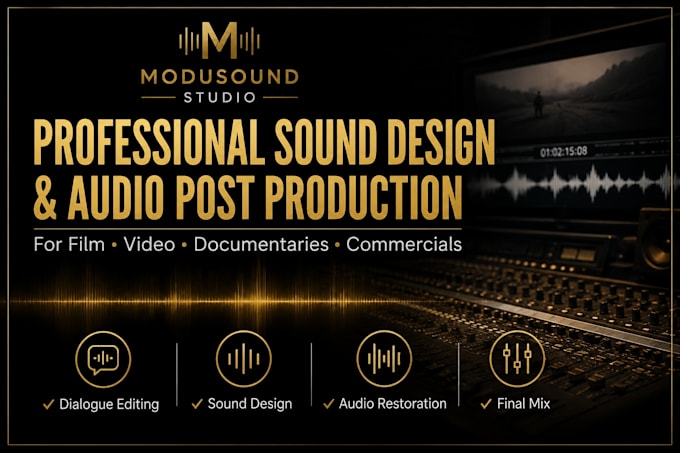 create professional sound design and audio post production