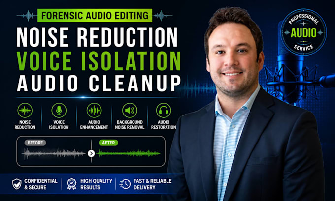do forensic audio editing noise reduction background noise removal isolation