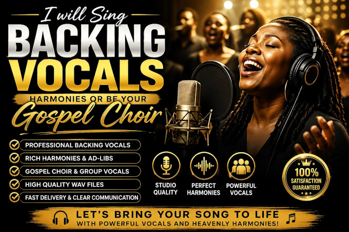 sing and arrange gospel choir background vocal harmonies