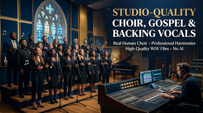 record studio quality choir, gospel, and backing vocals