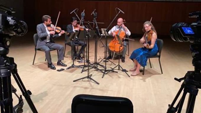 record live string quartet, viola, cello, and contrabass for your project