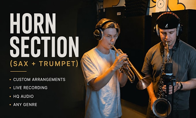 record a sax and trumpet horn section for your track