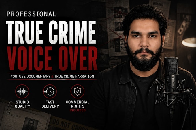 create a professional youtube crime documentary narration