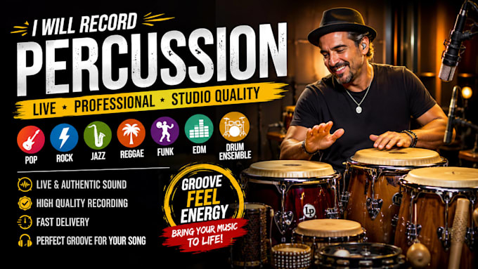 record timpani vibraphone djembe and cinematic percussion