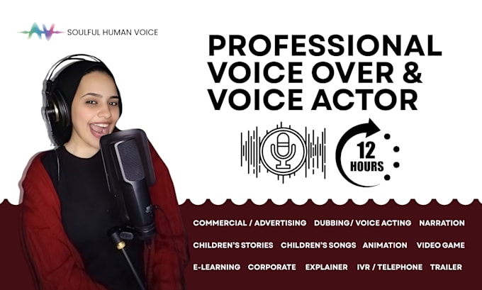 record arabic female voice over ads, narration and acting