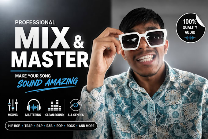 be a audio engineer to mix and master your song professionally