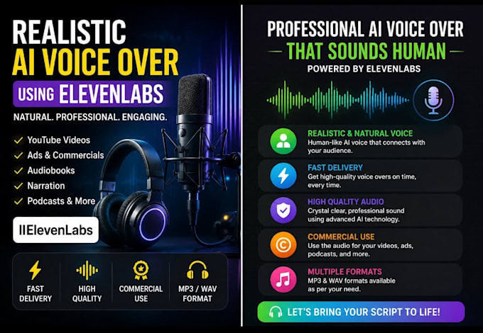 create realistic ai voice over using elevenlabs for youtube