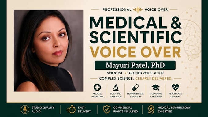 record a medical, scientific, and corporate voiceover