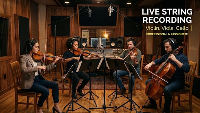 record professional live violin, cello, and string quartet
