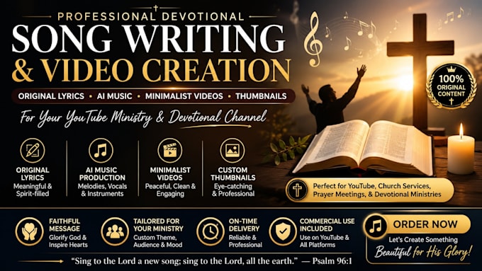 create original christian devotional songs and videos