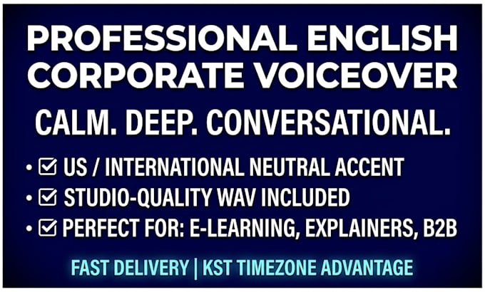 record a professional corporate or elearning voice over