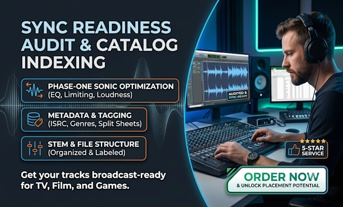 technical audit and optimize your music catalog for sync licensing readiness