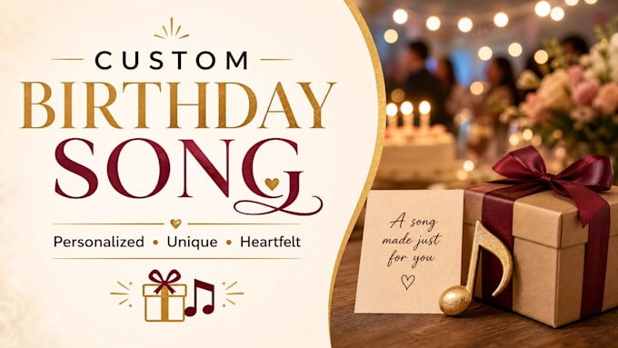 write a custom birthday song or personalized wedding song