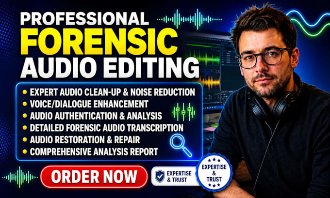 forensic audio editing, noise removal, cleanup, analysis and voice detection