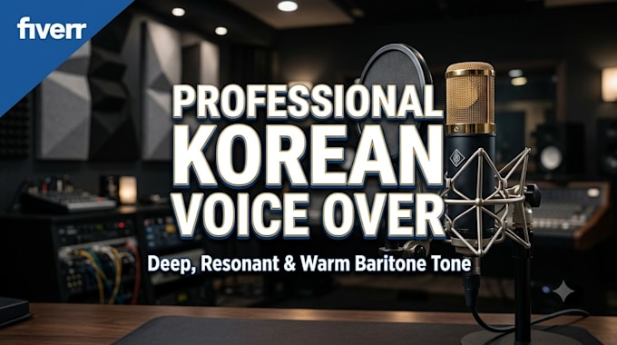 record a deep and professional korean voice over