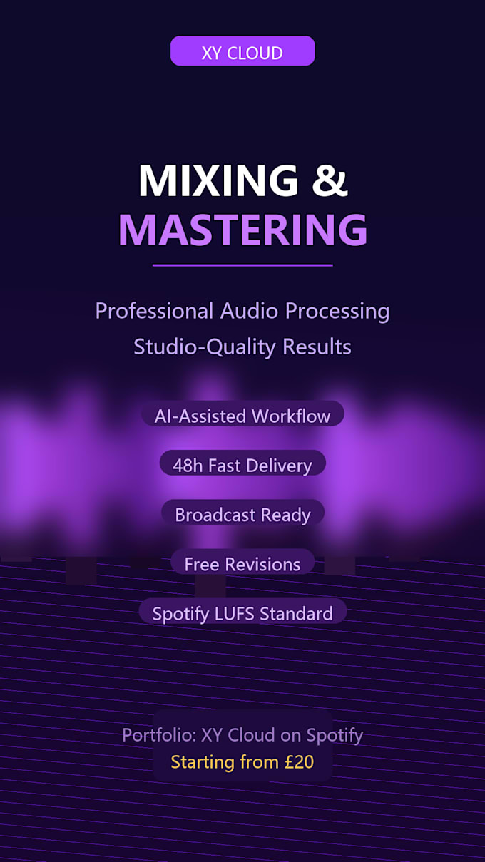 professional audio mixing   mastering  spotify ready in 24h