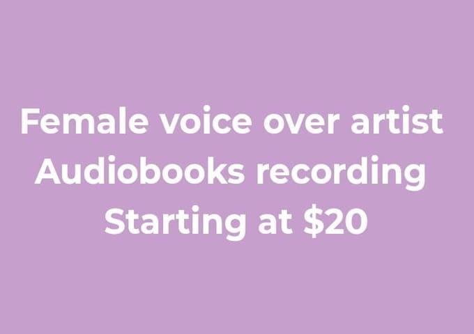 do voice over and audiobooks