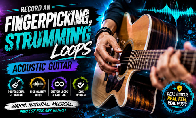 record an fingerpicking, strumming loops acoustic guitar