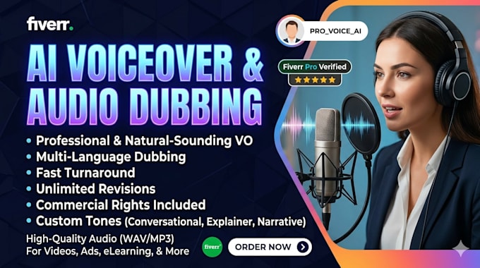 do professional ai voiceover and audio dubbing in multiple languages