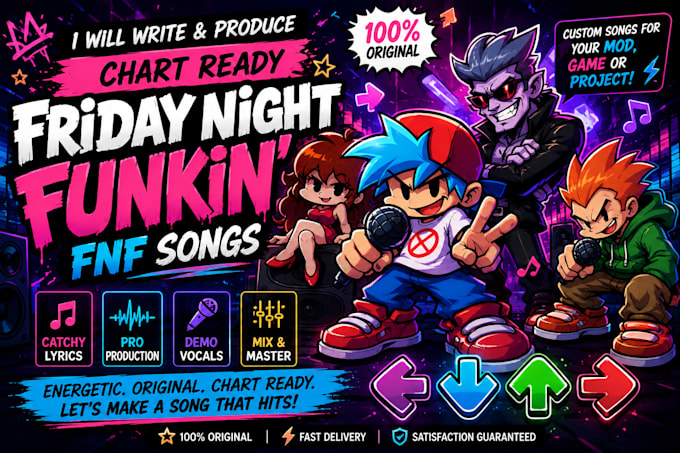 write and produce chart ready friday night funkin fnf songs