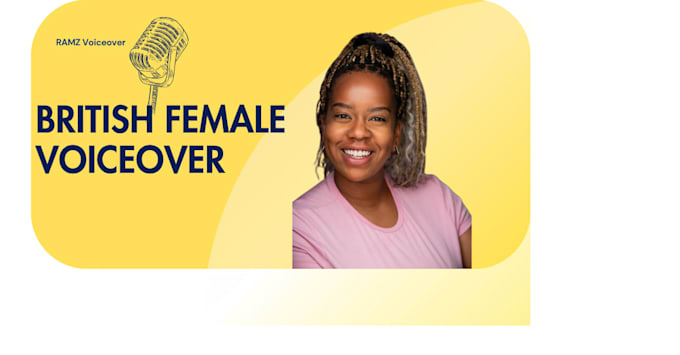 create a professional female voice over in a british accent