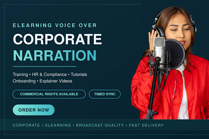 professionally narrate your elearning, corporate training, and tutorial