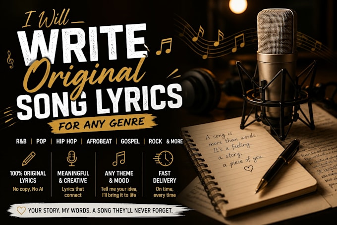 write original song lyrics for your music