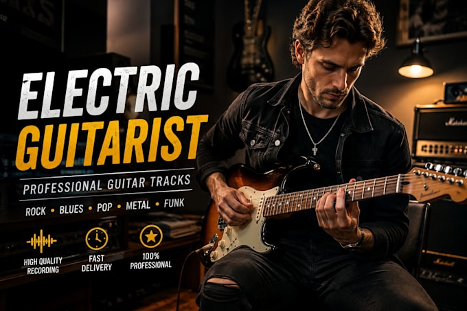 record professional electric guitar tracks