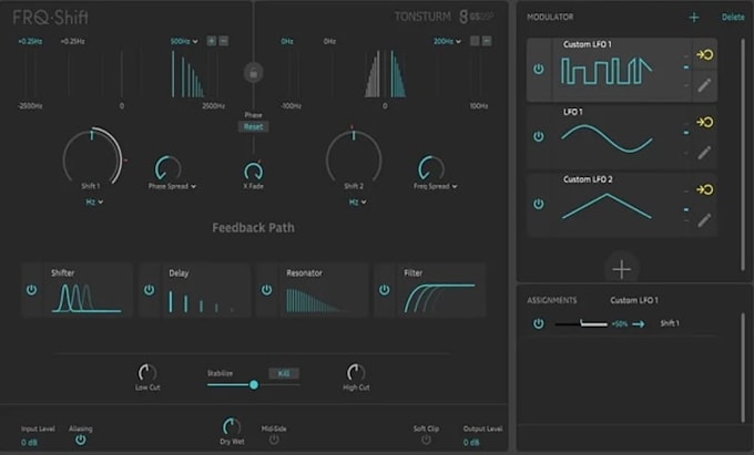 develop custom juce audio plugins vst3 au aax with professional dsp UI