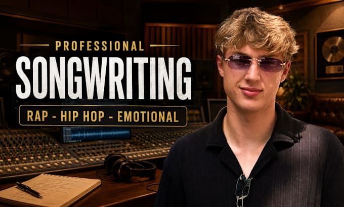 write professional rap or emotional lyrics for your song