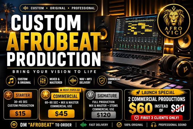 produce custom afrobeat music for your song
