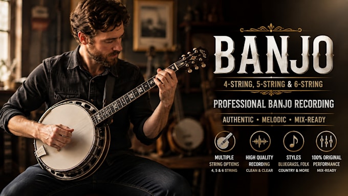 transcribe any 5 strings banjo song for tablature
