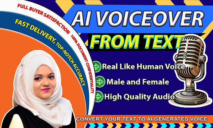create realistic human like ai voice over from text to speech