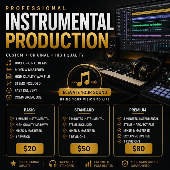 compose and produce a custom instrumental