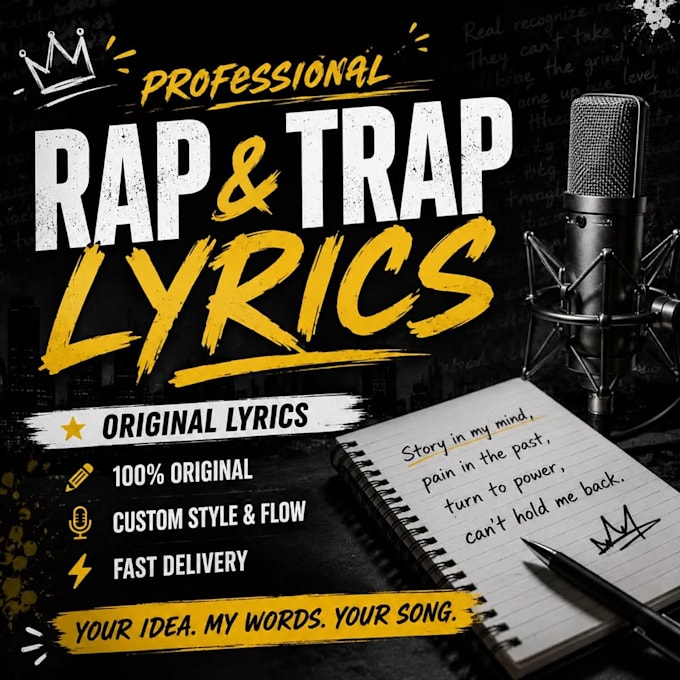 write professional rap and trap lyric
