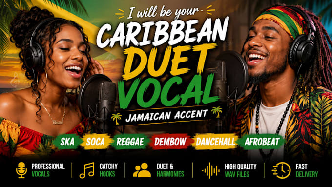 create custom jamaican accent dj drops for reggae, ska and soca