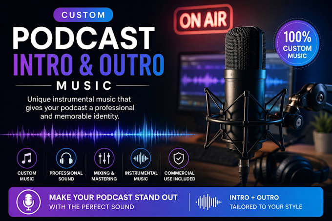 create custom podcast intro and outro music