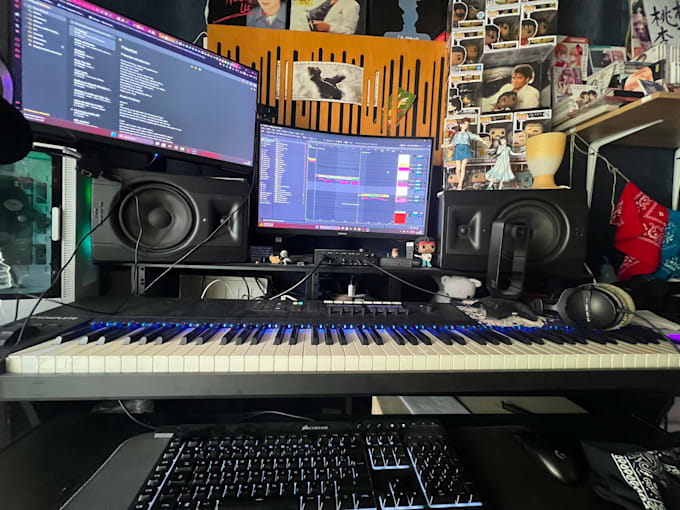 composing, mixing, mastering, singing, writing