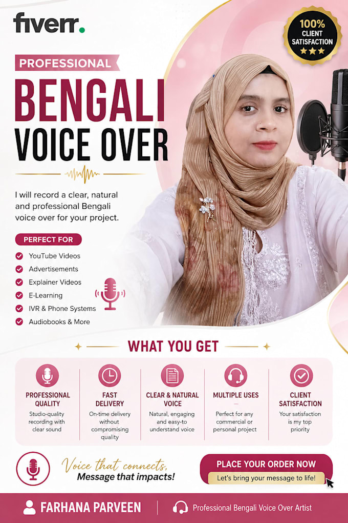 do bengali voice over for you