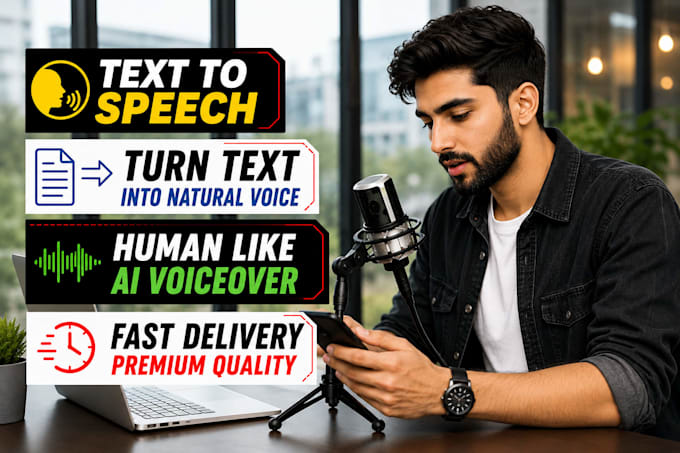 convert text to speech real human voice in audio file