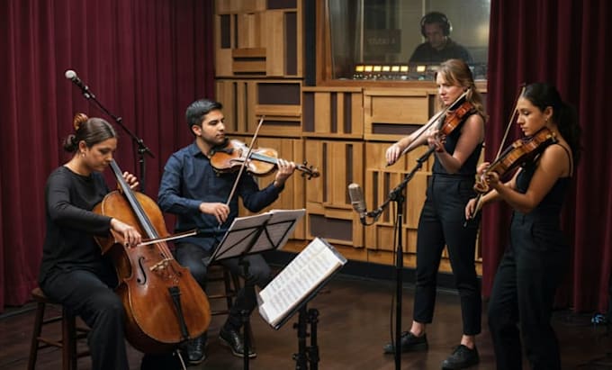 record cello, viola and string quartet for your song