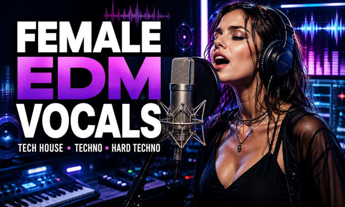 be your female vocalist for tech house, melodic techno, hypertechno, hard techno