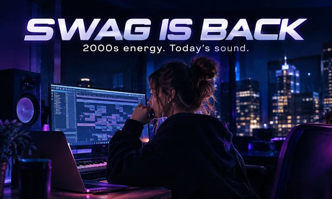 produce a custom 2000s swag type beat with a modern twist