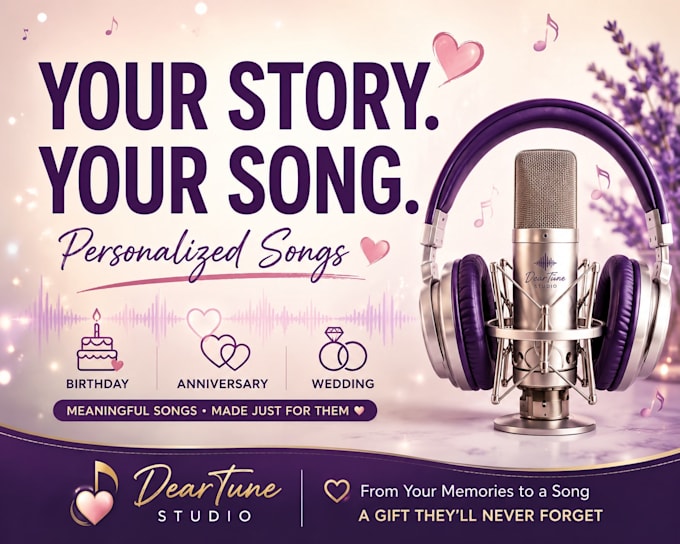 create a personalized custom song for birthday anniversary or wedding