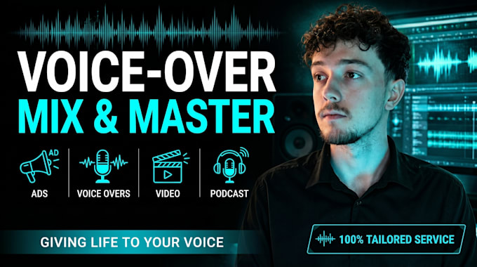 do audio editing, mixing, and voiceover cleanup